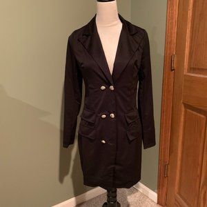 BLACK BUTTON DOWN DRESS SIZE S  #256